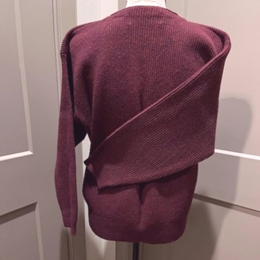 Vintage Patagonia 100% Wool Maroon Cardigan-MED - Picture 2 of 10
